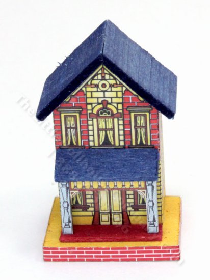 (image for) 1/144th Scale Miniature Bliss House Replica, Red Brick & Yellow