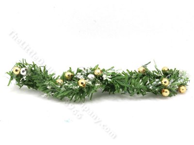 (image for) Miniature Double Garland with Gold Baubles