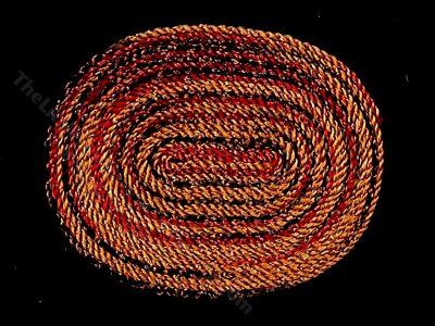 (image for) Handmade 1/2 Scale Oval Braided Rug for Dollhouses