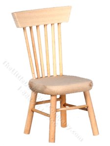 (image for) Miniature Chair for Dollhouses, Unfinished