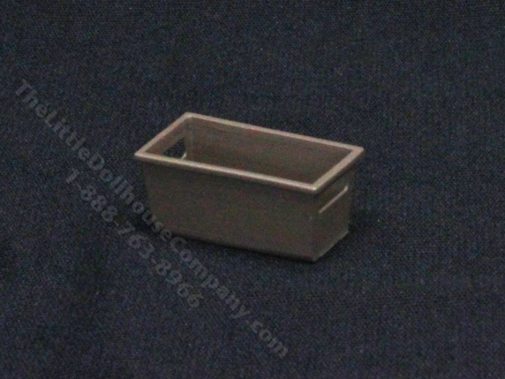 (image for) Miniature Dark Grey Storage Bin for Dollhouses
