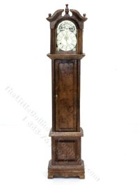 (image for) Miniature Grandfather Clock for Dollhouses - Walnut