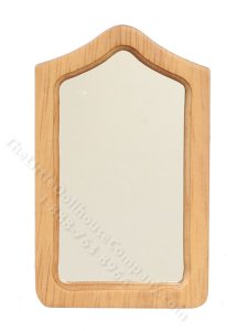 (image for) Miniature Framed Mirror for Dollhouses, Oak
