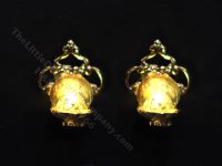 (image for) 1:48 Scale Miniature 3V Pair of Art Nouveau Orb Sconces for Dollhouses