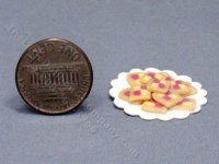 (image for) Miniature Tray of Battenberg Cake Slices for Dollhouses