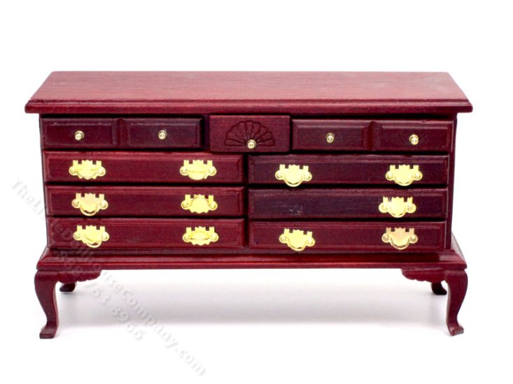 (image for) As-Is Miniature Mahogany Dresser for Dollhouses