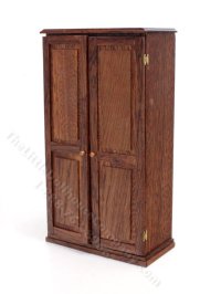 (image for) Miniature Walnut Wardrobe for Dollhouses