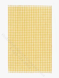 (image for) Miniature Yellow Gingham Rug for Dollhouses