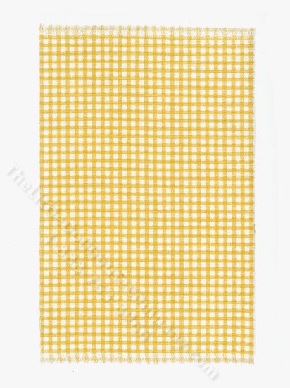 (image for) Miniature Yellow Gingham Rug for Dollhouses