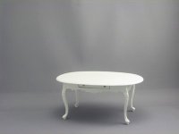 (image for) White Oval Dining Table