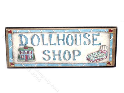 (image for) Miniature "Dollhouse Shop" Sign for Dollhouses