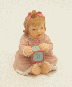 (image for) Miniature Suzi with Letter Block Resin Doll