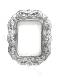 (image for) Miniature Ornate Silver Picture Frame for Doll Houses