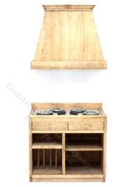 (image for) Miniature Cooking Range and Hood for Dollhouses