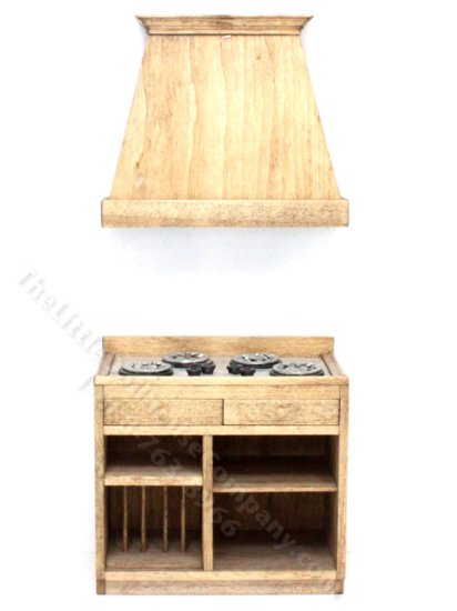 (image for) Miniature Cooking Range and Hood for Dollhouses