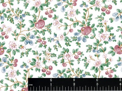 (image for) Plum Pattern Miniature Wallpaper for Dollhouses