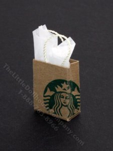 (image for) Miniature Small Starbucks Shopping Bag