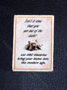 (image for) Miniature "ABC Electronics" Ad Sign for Dollhouses