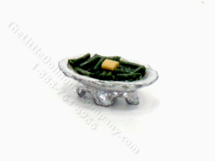 (image for) Miniature Dish of Green Beans for Dollhouses