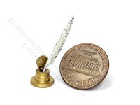 (image for) Miniature Inkwell and Quill Set for Dollhouses