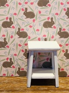 (image for) Dollhouse Scale Model Wallpaper - Spring Bunnies - 3pc Set