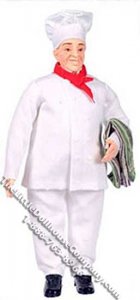 (image for) 1" Scale Chef Wolfgang for Dollhouses