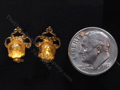 (image for) 1:48 Scale Miniature 3V Pair of Art Nouveau Orb Sconces for Dollhouses