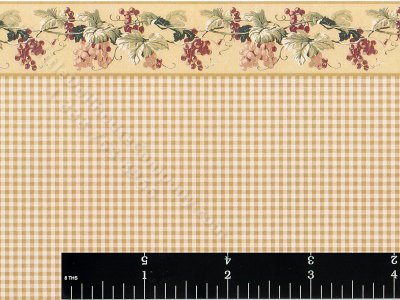 (image for) Brown Gingham Pattern Miniature Wallpaper for Dollhouses