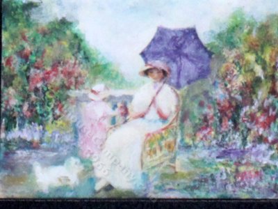 (image for) Mother and Daughter in the Garden Painting by Larry Morganti