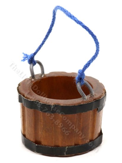 (image for) Miniature Wooden Bucket for Dollhouses