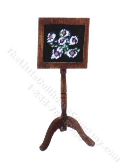 (image for) Miniature Hand Painted Fire Screen for Dollhouses