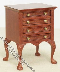 (image for) Miniature New Walnut Jackson Night Stand for Dollhouses