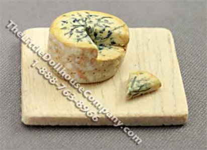 (image for) Miniature 1/2 Scale Sliced Stilton Cheese on Board
