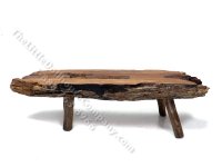 (image for) Miniature Driftwood Log Bench w/ Peg Legs by PRD Miniatures