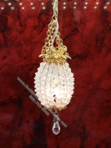 (image for) Dollhouse Scale Model 3" Ceiling lamp, 2 inside bulbs