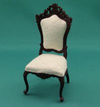 (image for) Dollhouse Miniature Side Chair - Mahogany