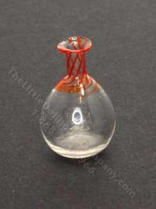 (image for) Miniature Handmade Red Striped Vase by Gerd Felka