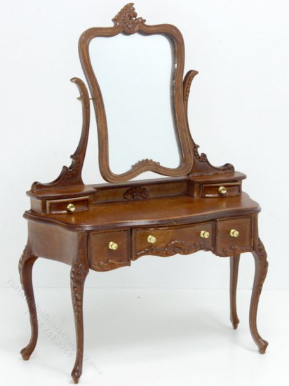 (image for) Miniature Bespaq Walnut Vanity with Tilting Mirror