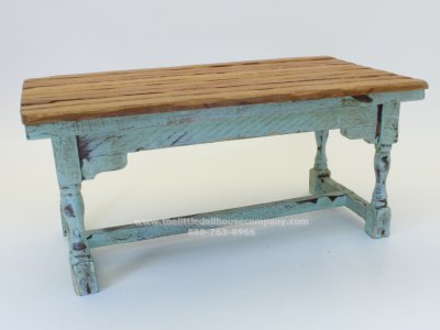 (image for) Miniature Long Rustic Table for Dollhouses