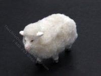 (image for) Miniature Vintage Handmade Flocked Sheep for Dollhouses