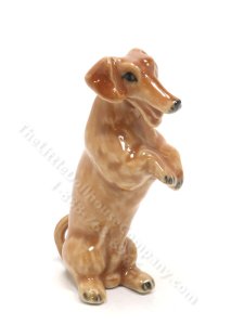 (image for) Miniature Standing Dachshund Figurine for Dollhouses
