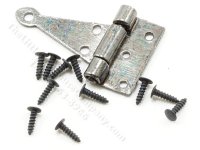 (image for) Miniature Pewter T Hinges with Nails for Dollhouses, 4/pk