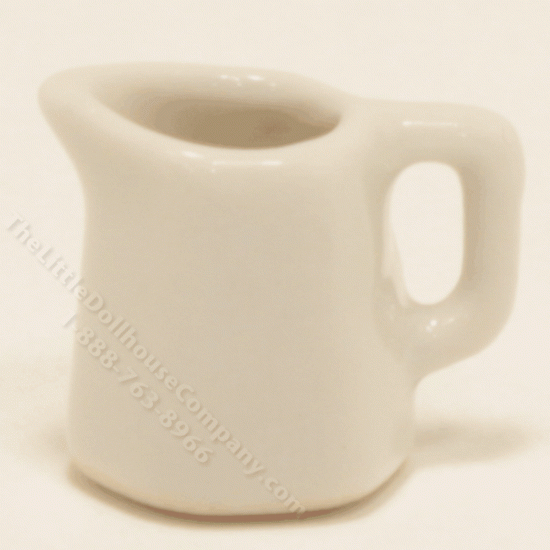 (image for) Miniature Hexagonal White Ceramic Jug