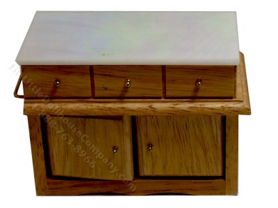 (image for) Miniature Oak Island with Opalescent Quartz Countertop