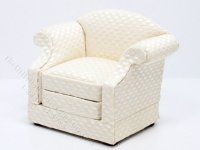 (image for) Miniature Checkered Armchair for Dollhouses