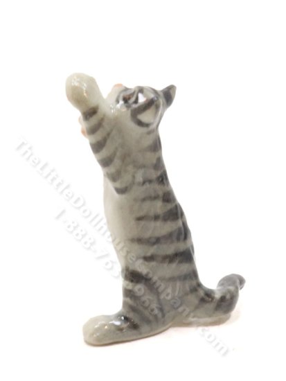 (image for) Miniature Reaching Cat Figurine for Dollhouses