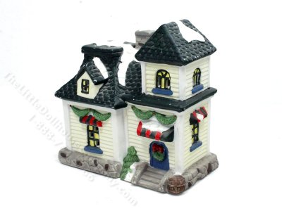 (image for) 1:48 Scale Christmas Village House Dollhouse