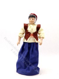Miniature Handcrafted Vintage Medieval Commoner Woman (image for) Miniature Handcrafted Vintage Medieval Commoner Woman