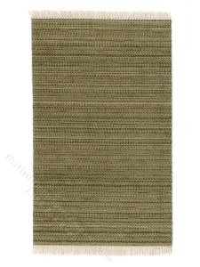 (image for) Miniature Green Ribbed Rug for Dollhouses