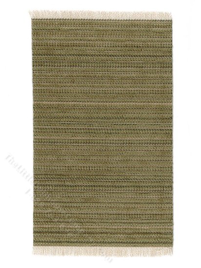 (image for) Miniature Green Ribbed Rug for Dollhouses